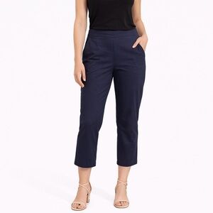 EUC Talbots Size‎ 10 Chatham Crop Navy Blue Cropped Pants